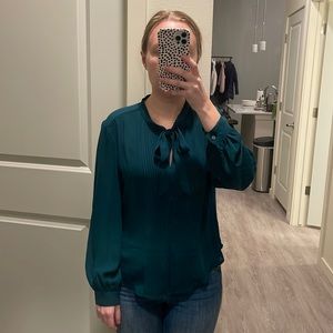 Banana Republic XSP dark teal dress shirt